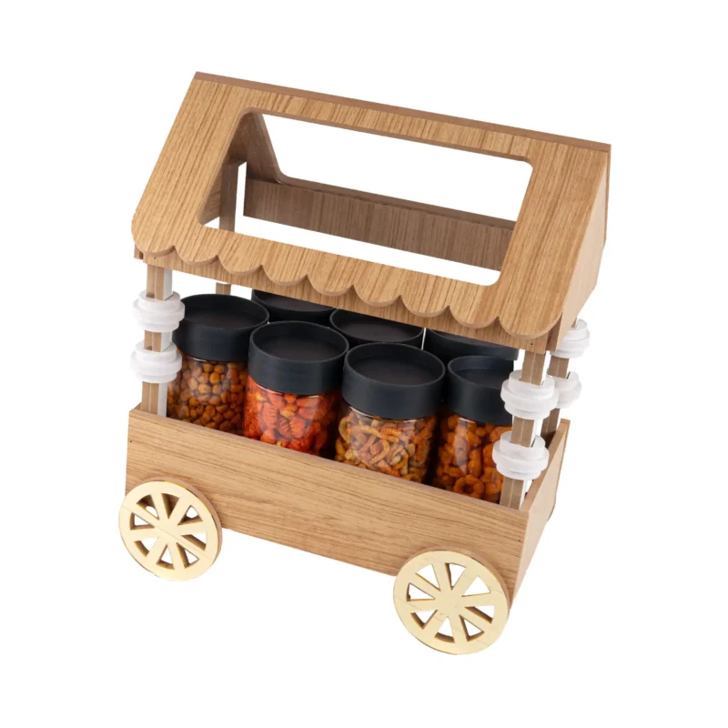 هدية خشب مقرمشات شكل عربة