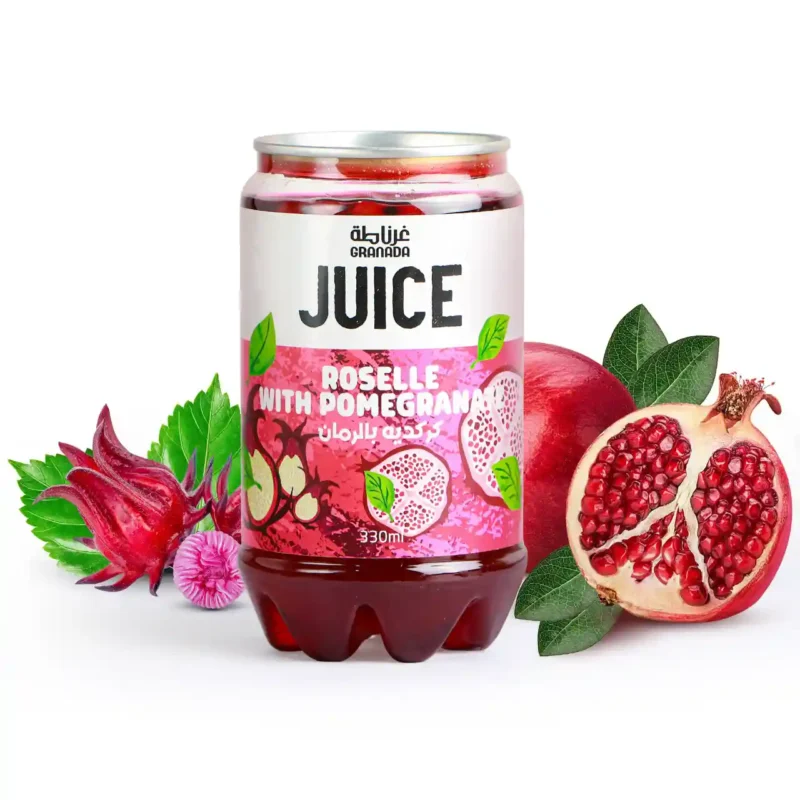 علبة عصير كركديه بالرمان